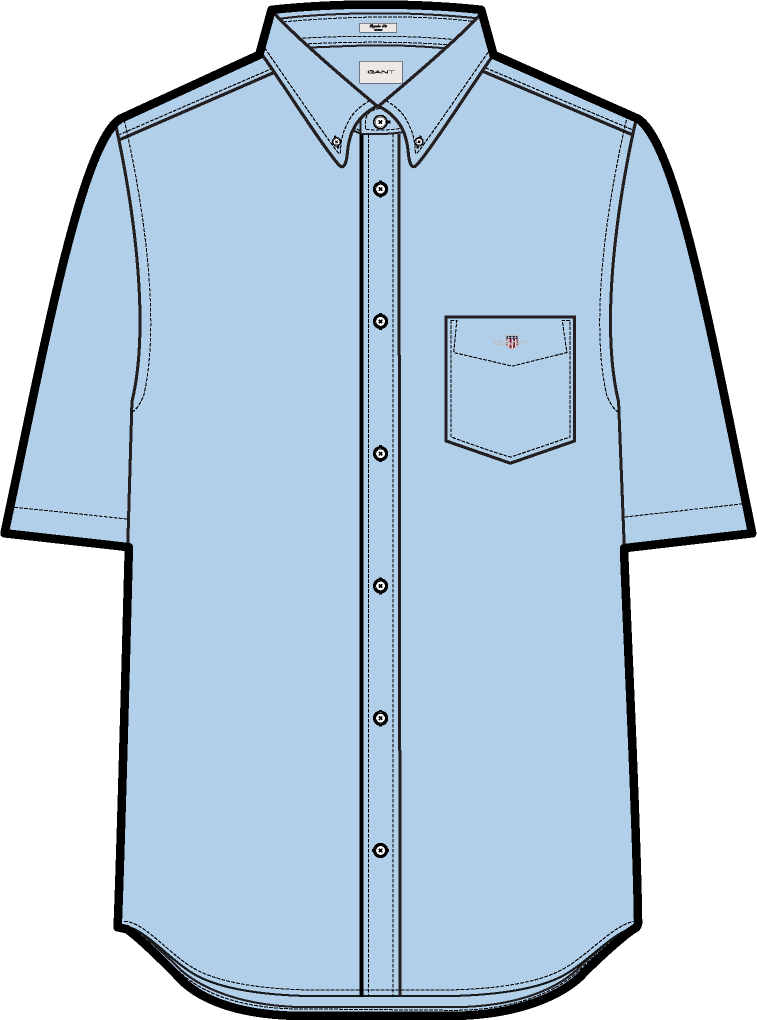 Reg Cotton Linen Ss Shirt Sky Blue