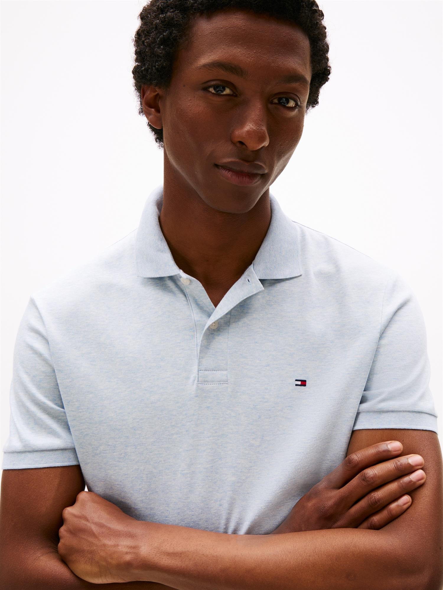 LIQUID COTTON REG SEASONAL POLO Heathered Blue Bros B0802