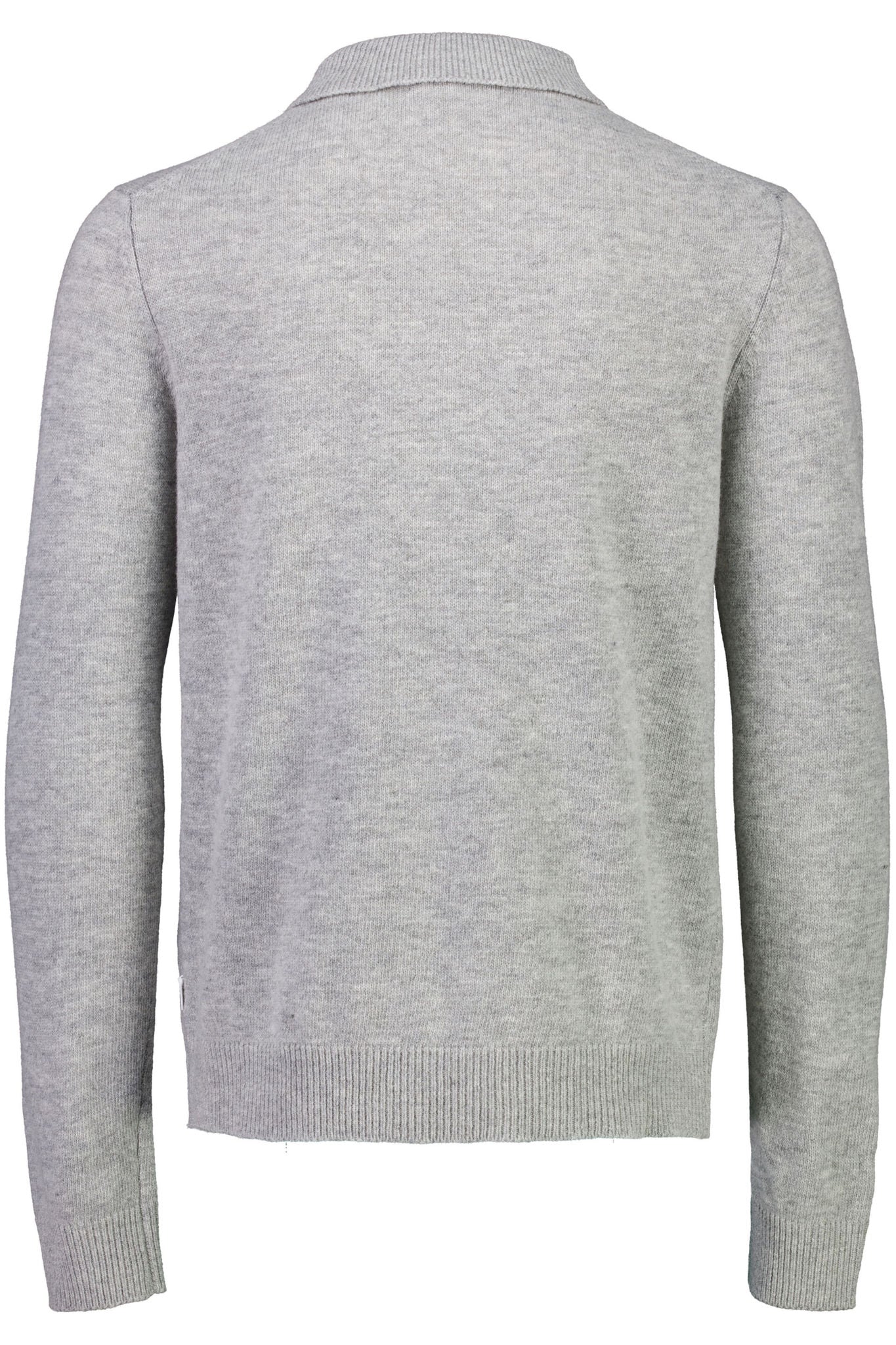 Lambswool L/S cardigan w zip Mid Gray Mel