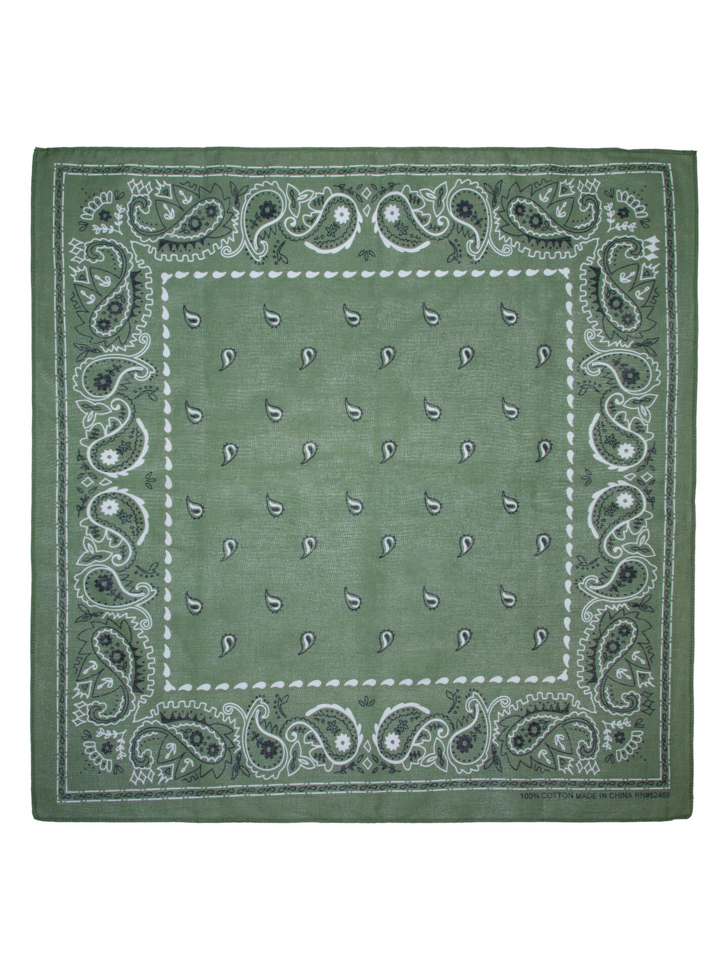 Bomull skjerf 55*55 Oliven