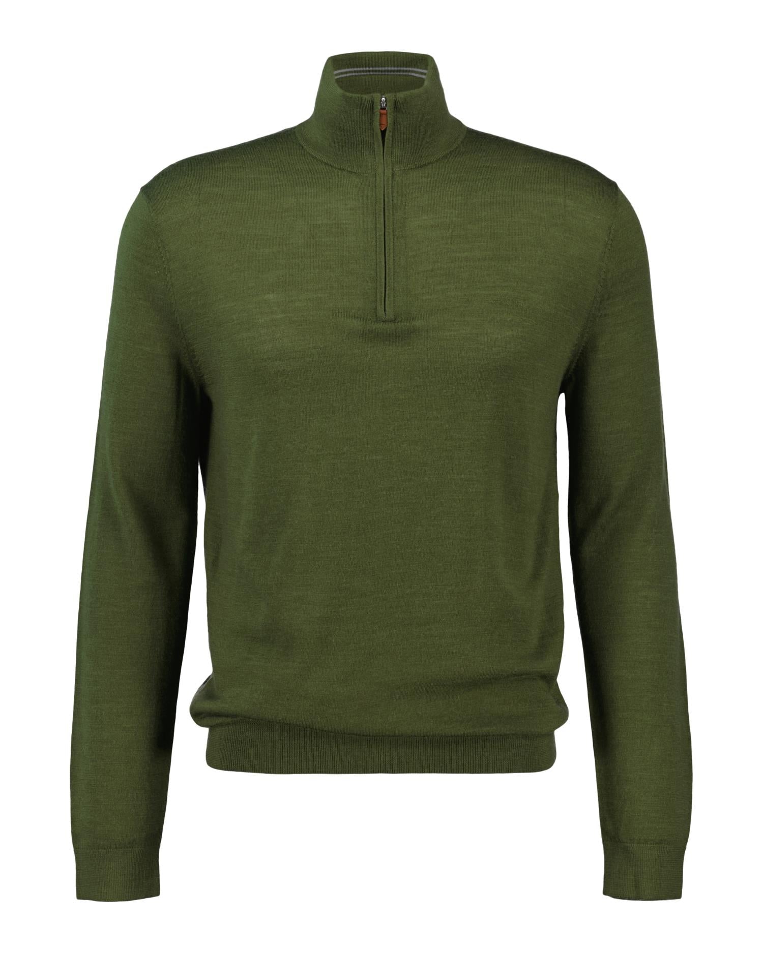EXTRAFINE MERINO WOOL HALF ZIP Grønn