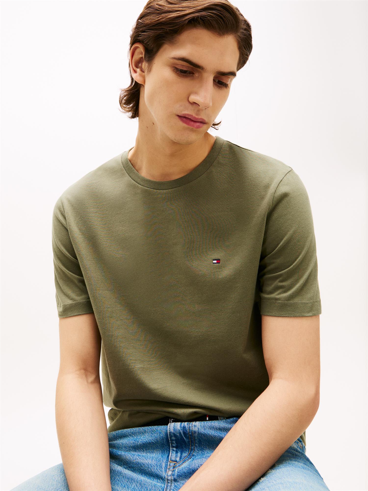 Ess Seasonal Reg Fit Solid Tee Battle Green