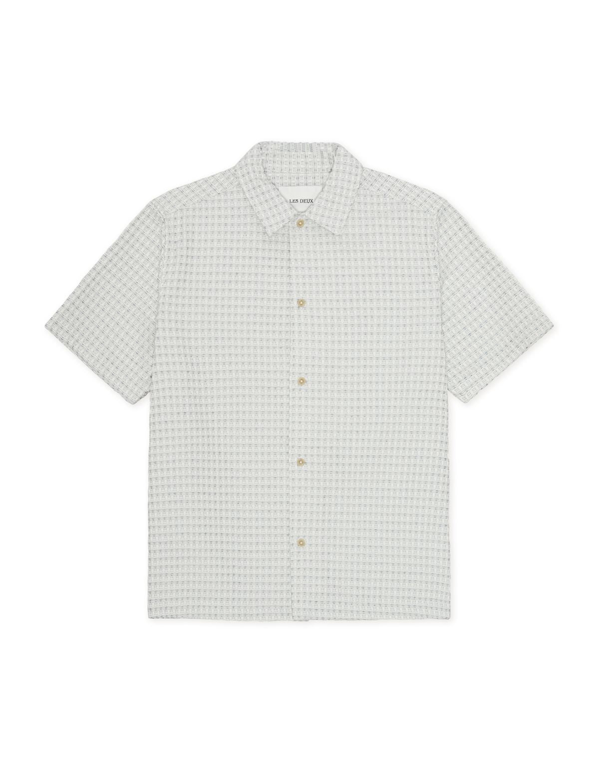 Check Seersucker Ss Shirt Light Ivory