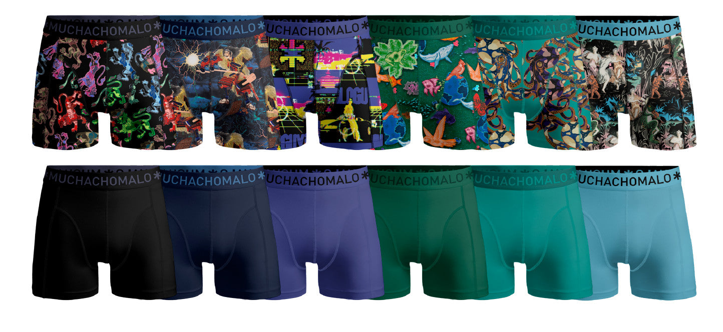 1010 12pk Boxer Print/solid 19 Assorted