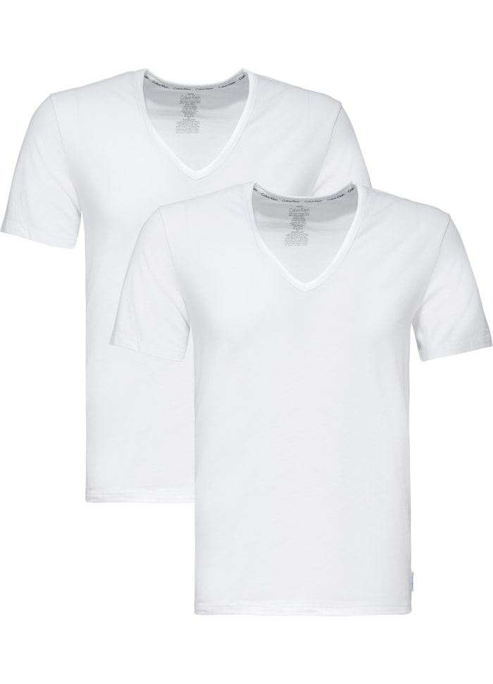 2p S/s V Neck - Nos White