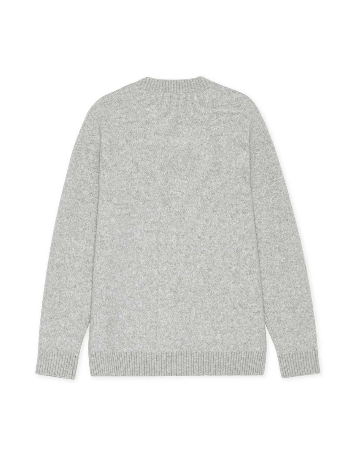 Melange V-Neck Knit Grey Melange