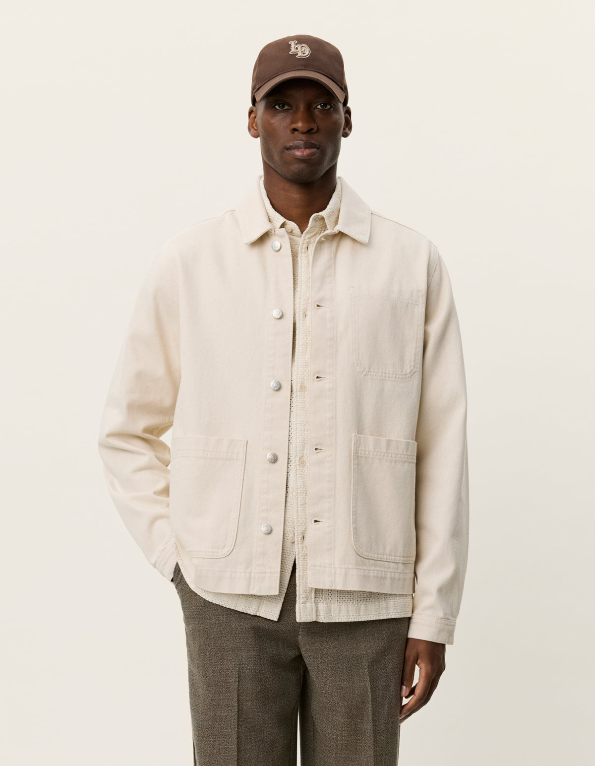 Layton Denim Overshirt Ivory