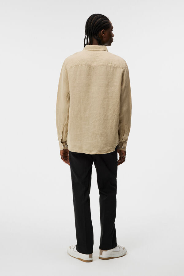 Reg ls clean linen shirt Light Beige