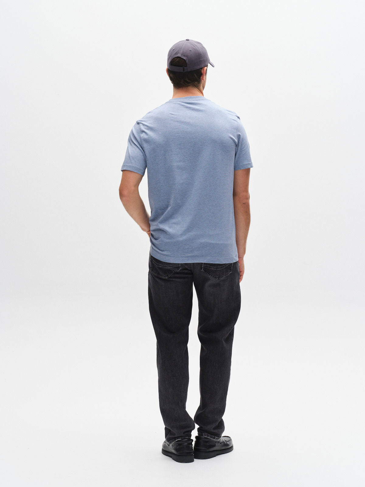 Gabdune Melange New Sst-Shirt Blue Melange
