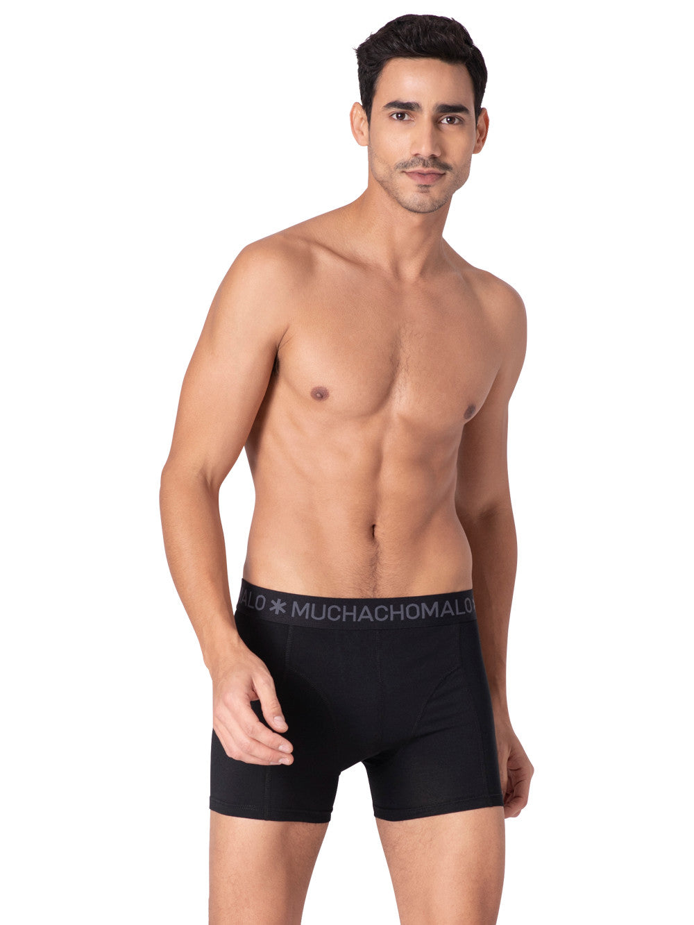 1010 Solid Boxer 2pk 679 Black/Turquoise