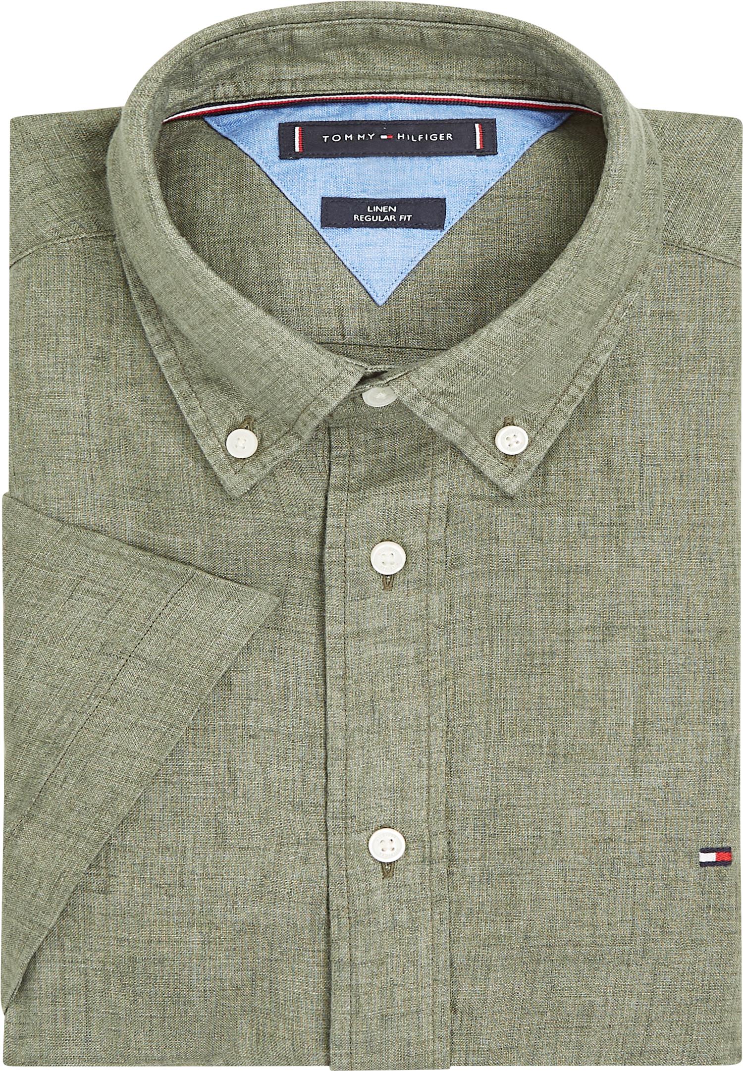 PIGMENT DYED LINEN RF SHIRT S/S Battle Green