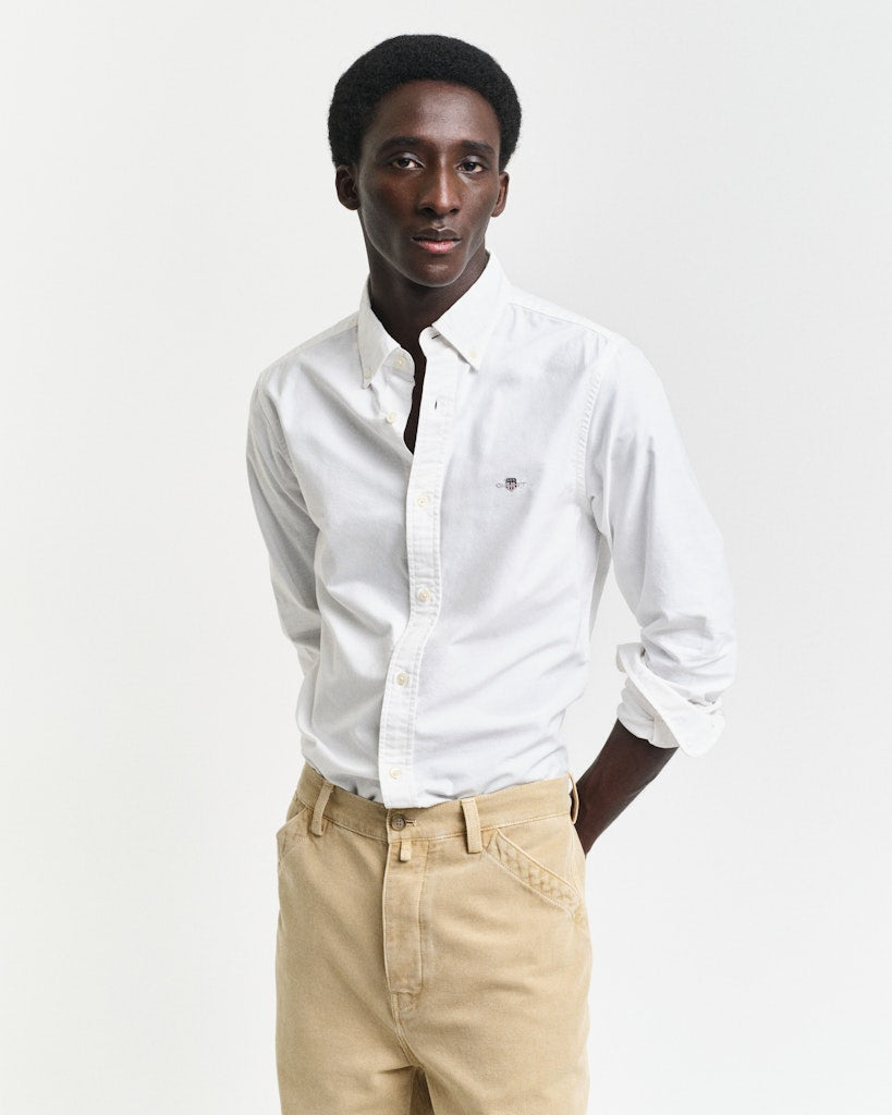 Slim oxford shirt Hvit