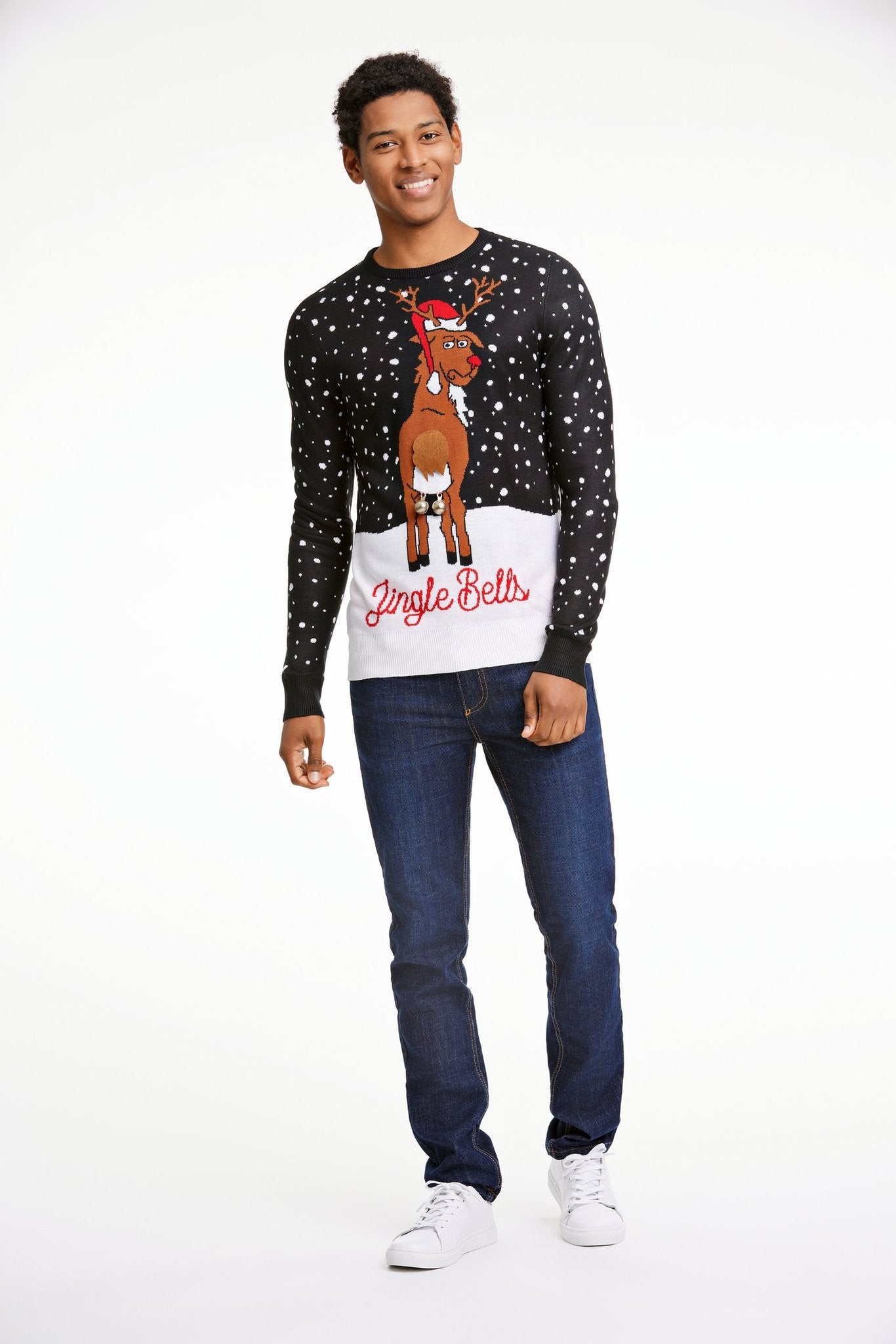 3D interactive xmas knit Black