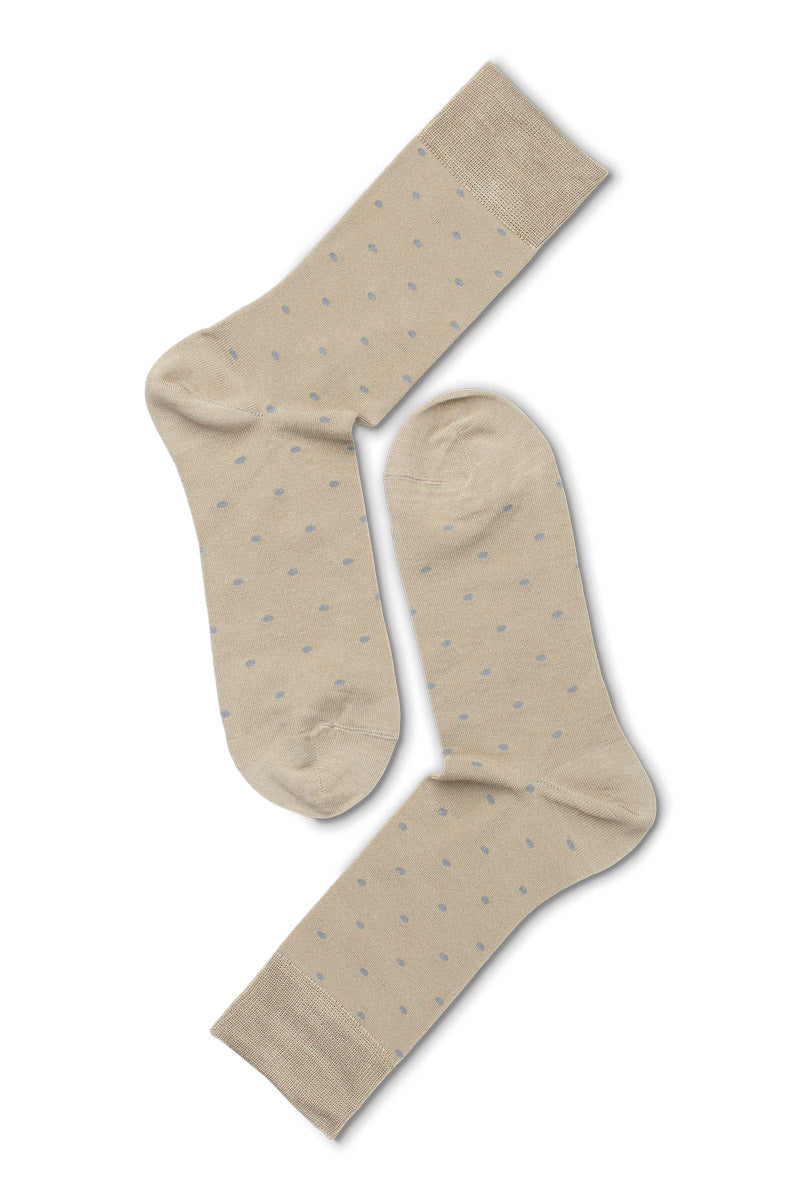 Eton Bamboo Dots Beż/Jasnoszary Melange