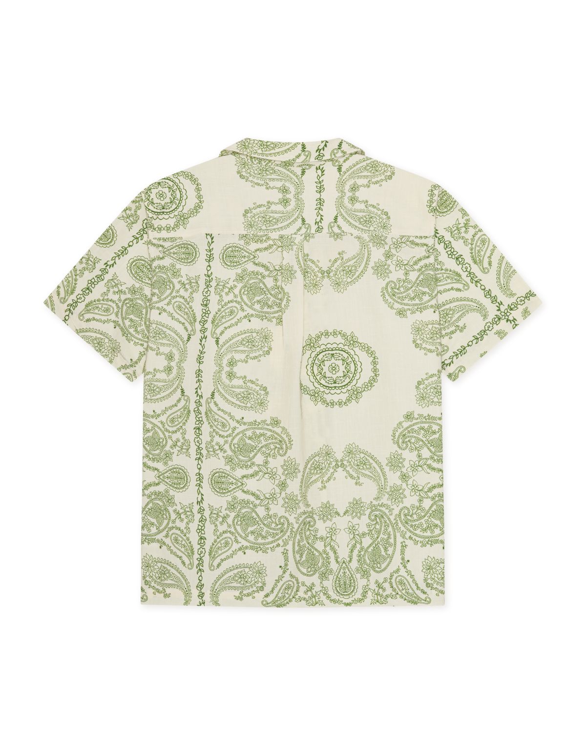 Paisley Aop Ss Shirt Artichoke Green