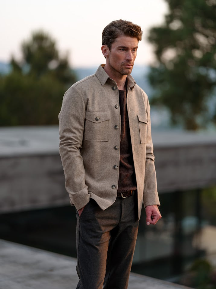 Leon Shirtjacket Beige