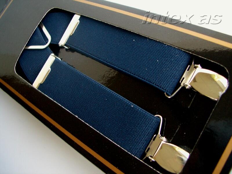 Men's suspenders 3cm navy Navy