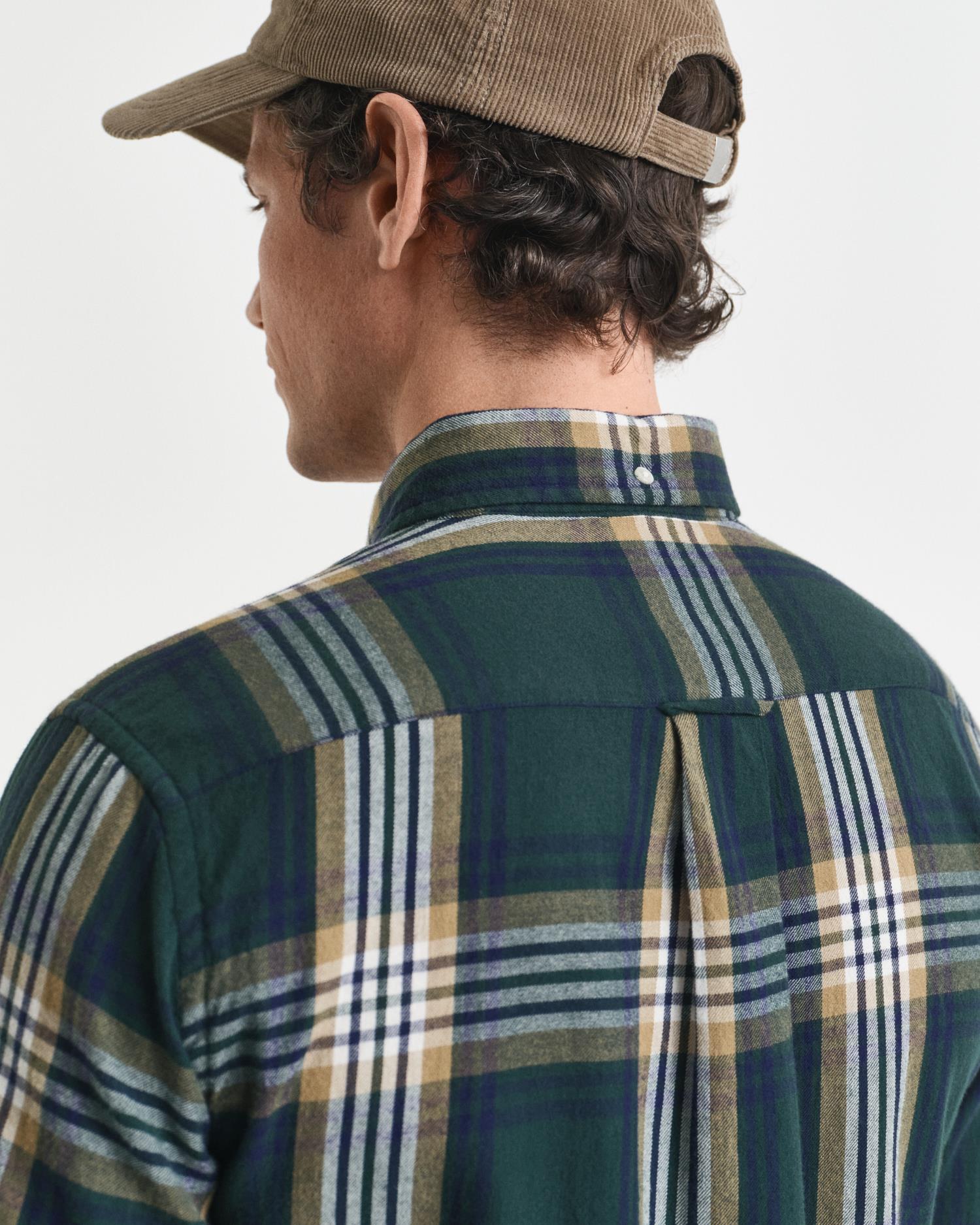 Reg Windblown Flannel Check Shirt Tartan Green