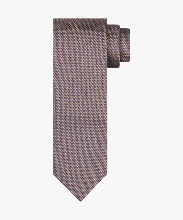 Tie Silk Woven Camel Brown