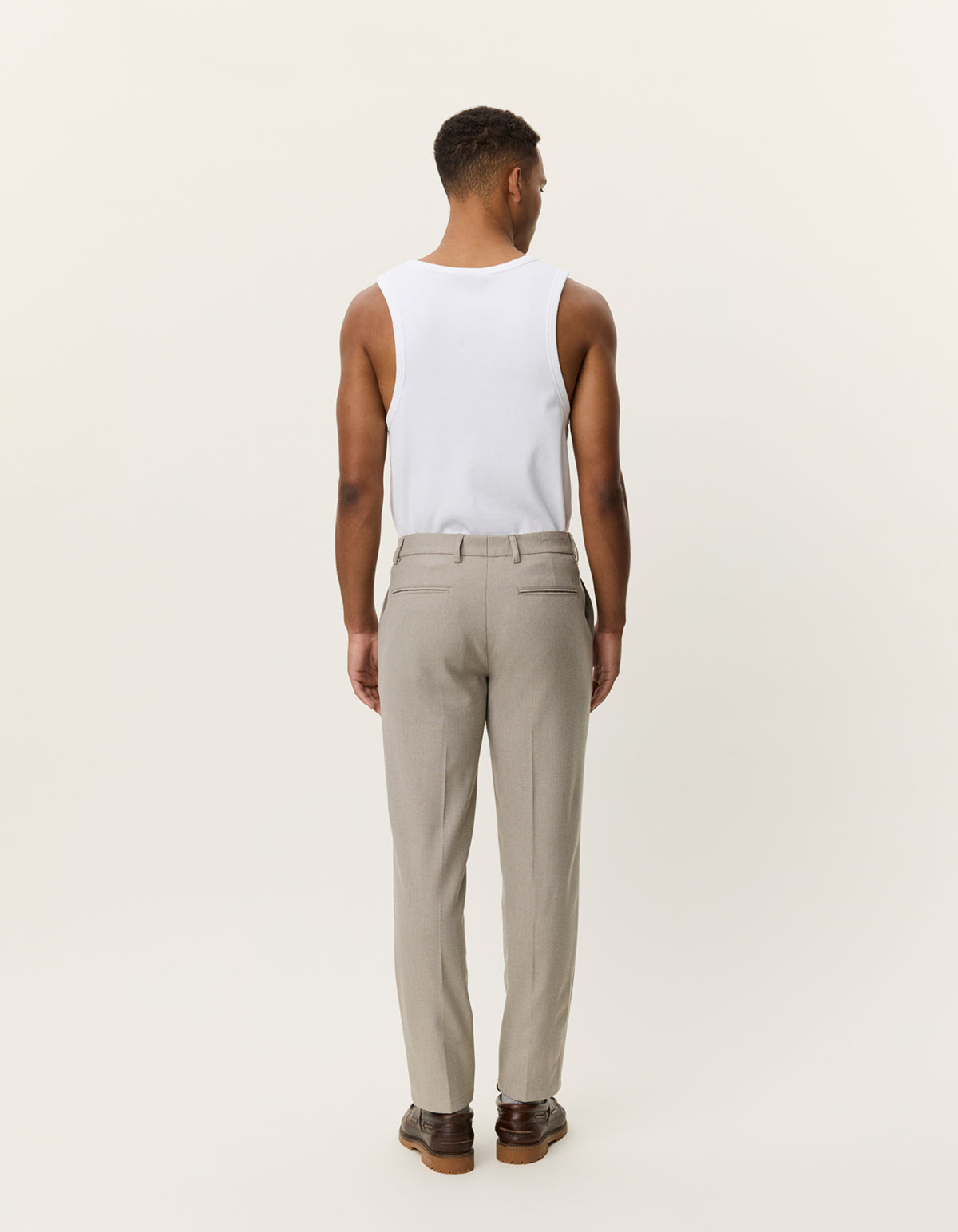 Como Reg Solid Pants Laurel Oak Sand