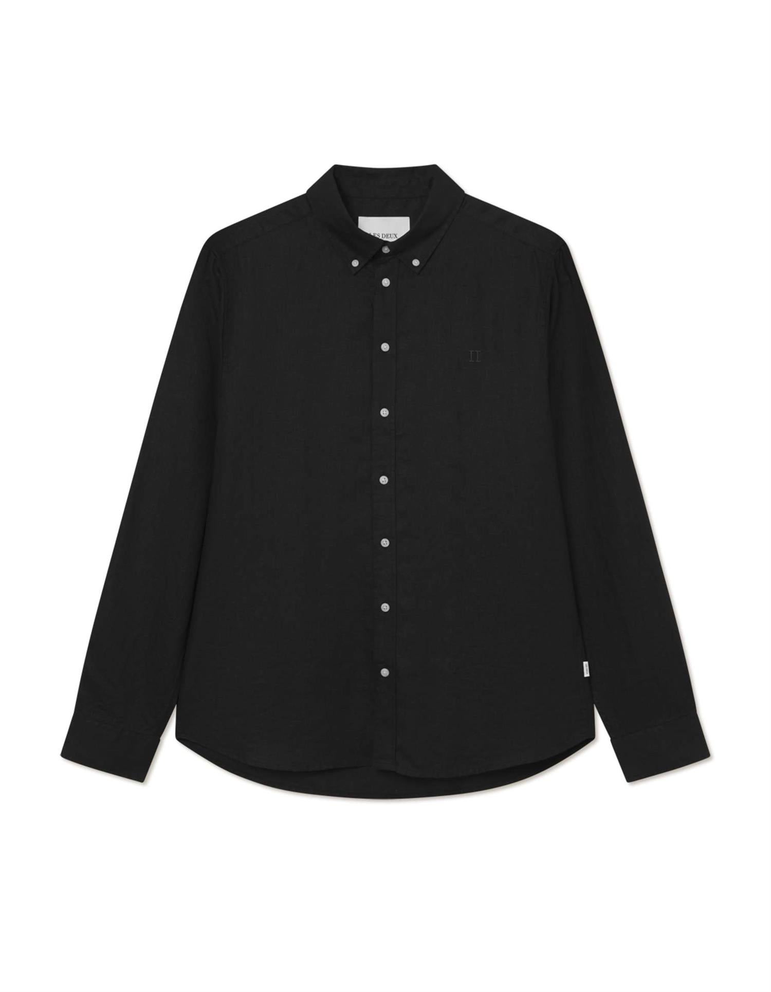 Konrad Linen Shirt Black