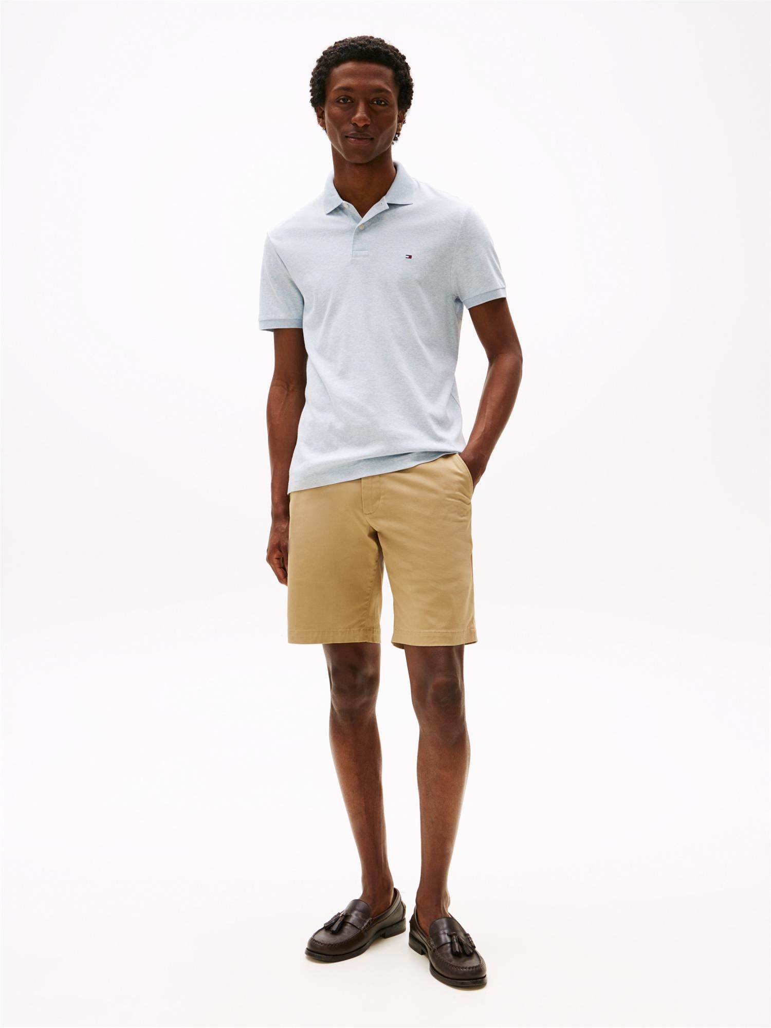 LIQUID COTTON REG SEASONAL POLO Heathered Blue Bros B0802