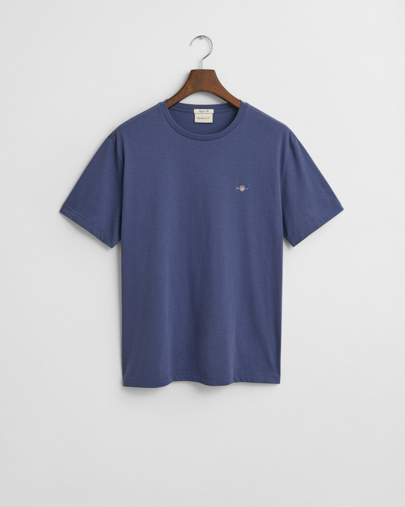 Klassisk T-Skjorte I Regular-Fit Dusty Navy