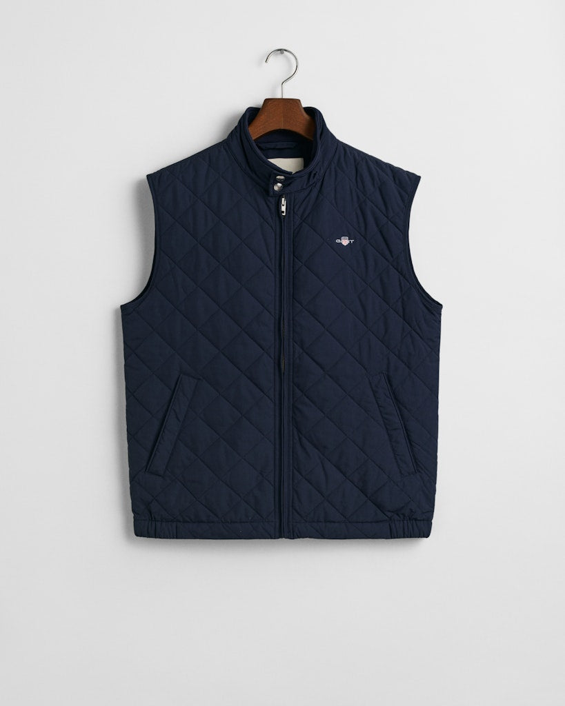 QUILTED WINDCHEATER VEST Evening Blue