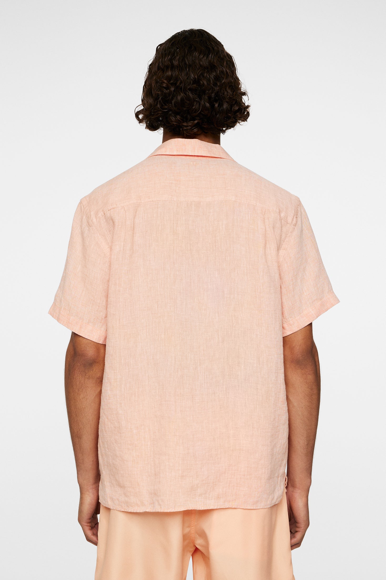 Elio Linen Melange Shirt Mock Orange