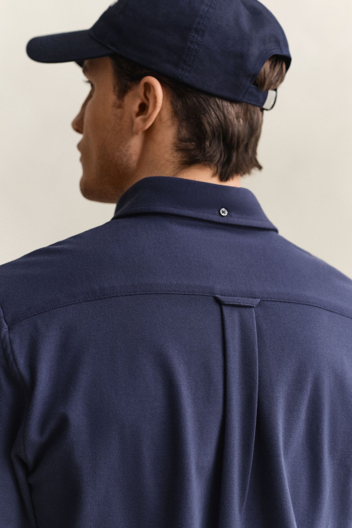 Reg Jersey Pique Stretch Shirt Marine
