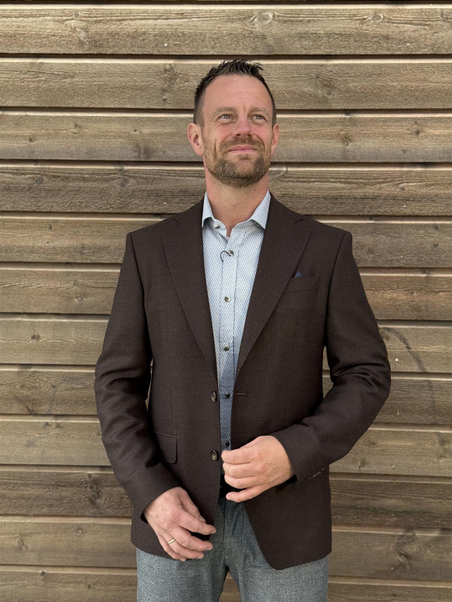 6135 Hopsack - Star Napoli Dark brown