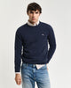 Superfine Lambswool C-Neck Dark Navy Melange