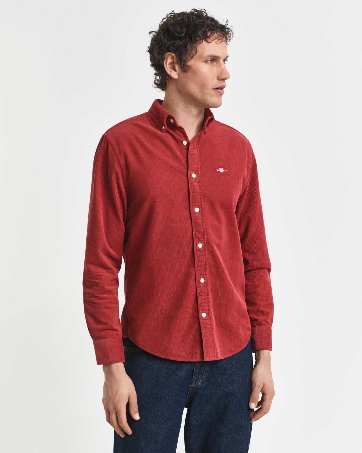Reg Corduroy Shirt Modern Rust