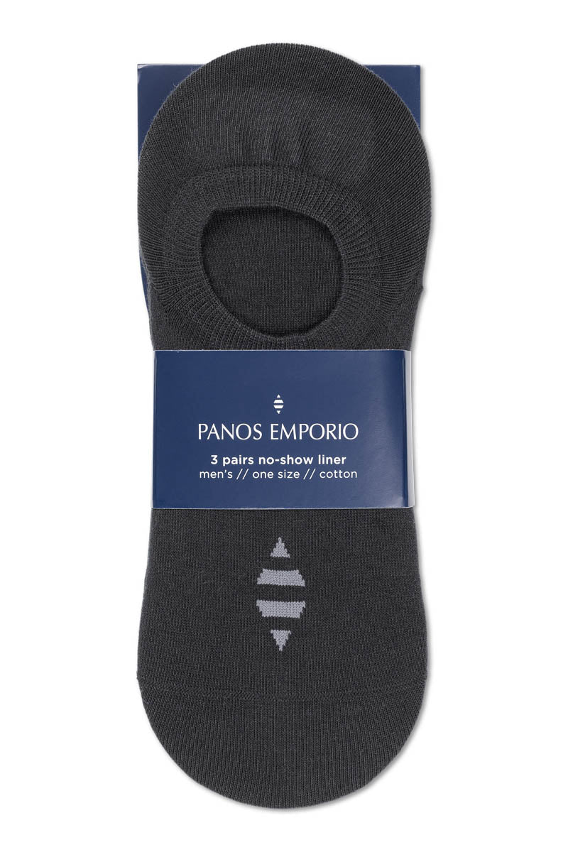 3pk Hans Erik Cotton Logo Liner Black