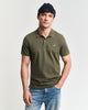Klassisk Piquéskjorte I Regular Fit Army Green