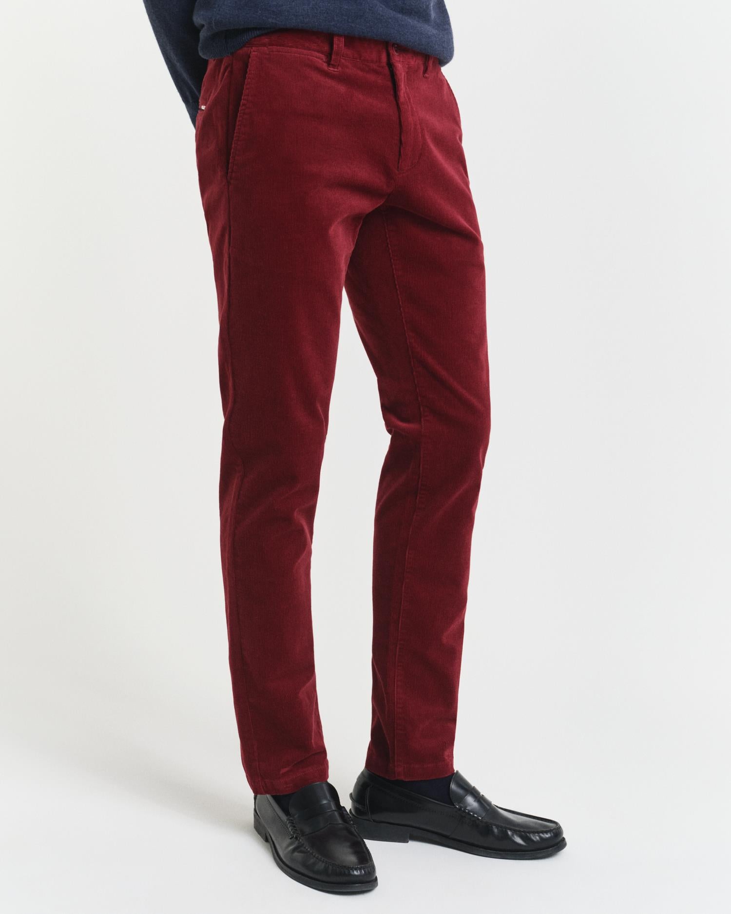 Slim Cord Chinos Plumped Red