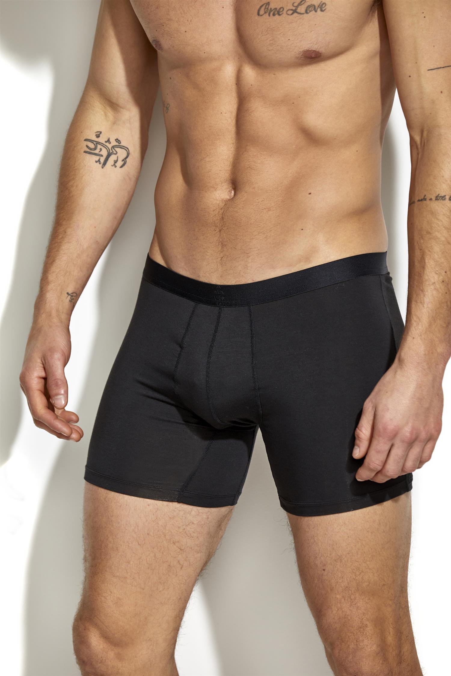 3pk Base Bamboo Boxer Black