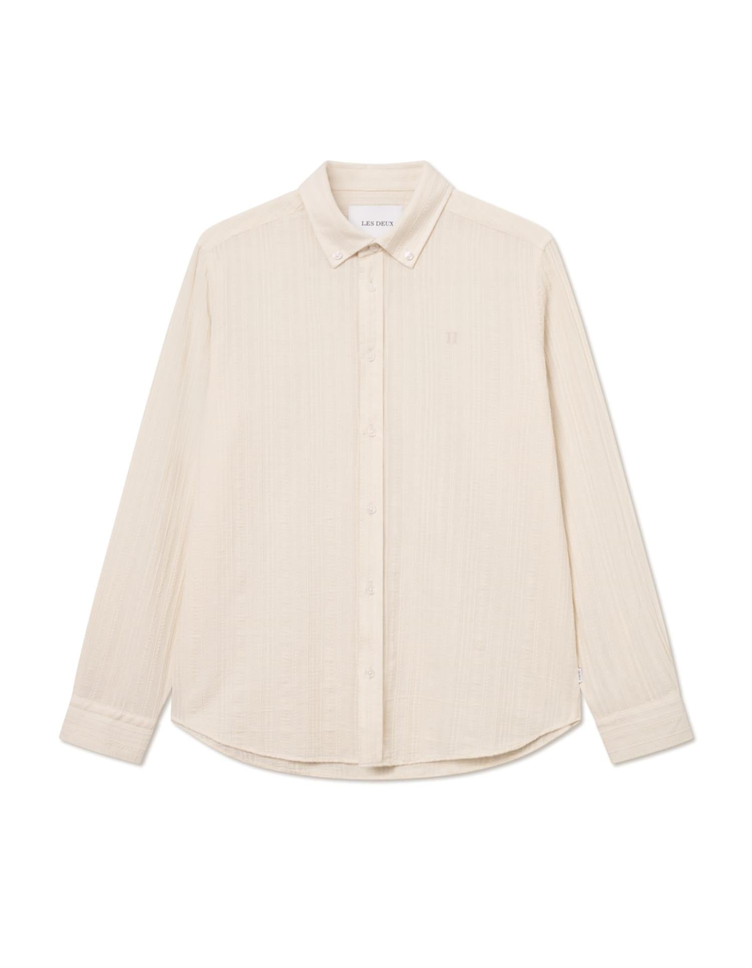 Konrad Stripe Structure Shirt Ivory