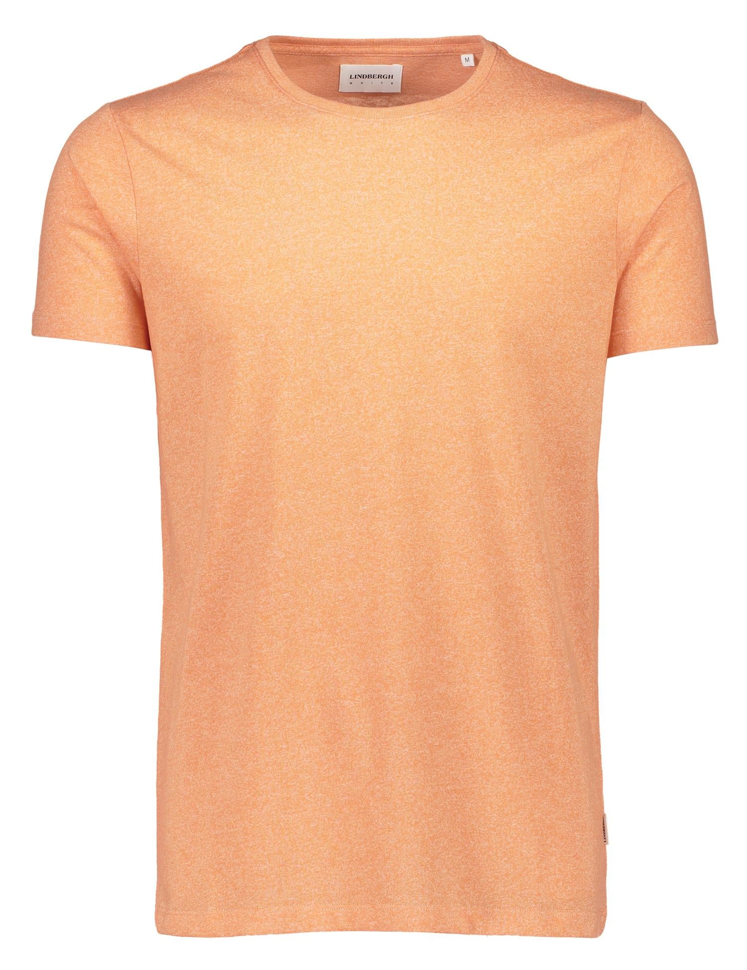 Mouliné o-neck tee S/S Lyseoransje