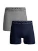 1010 Solid boxer 2pk 668 Navy/Grey
