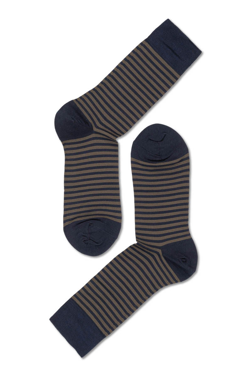 Eton Merc.Cotton Small Stripes Black/Army