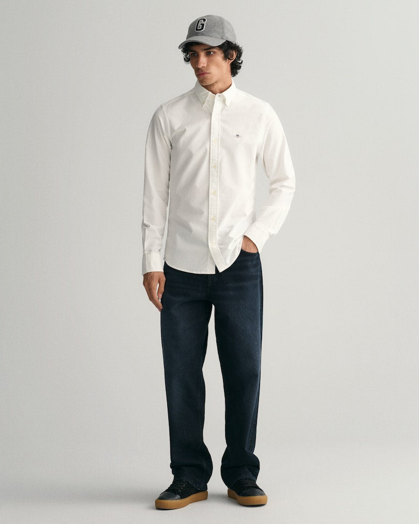 Slim oxford shirt Hvit