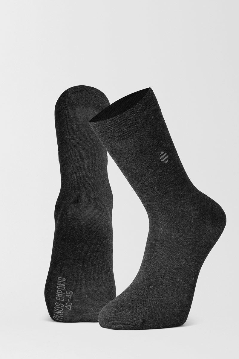 3pk Daniel Bamboo Crew Grey Heather