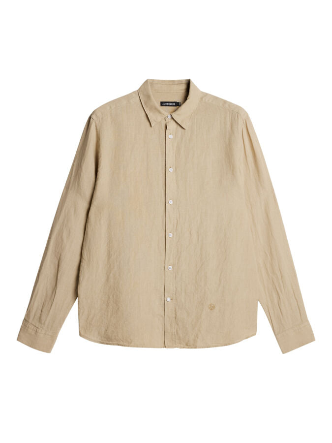 Reg ls clean linen shirt Light Beige