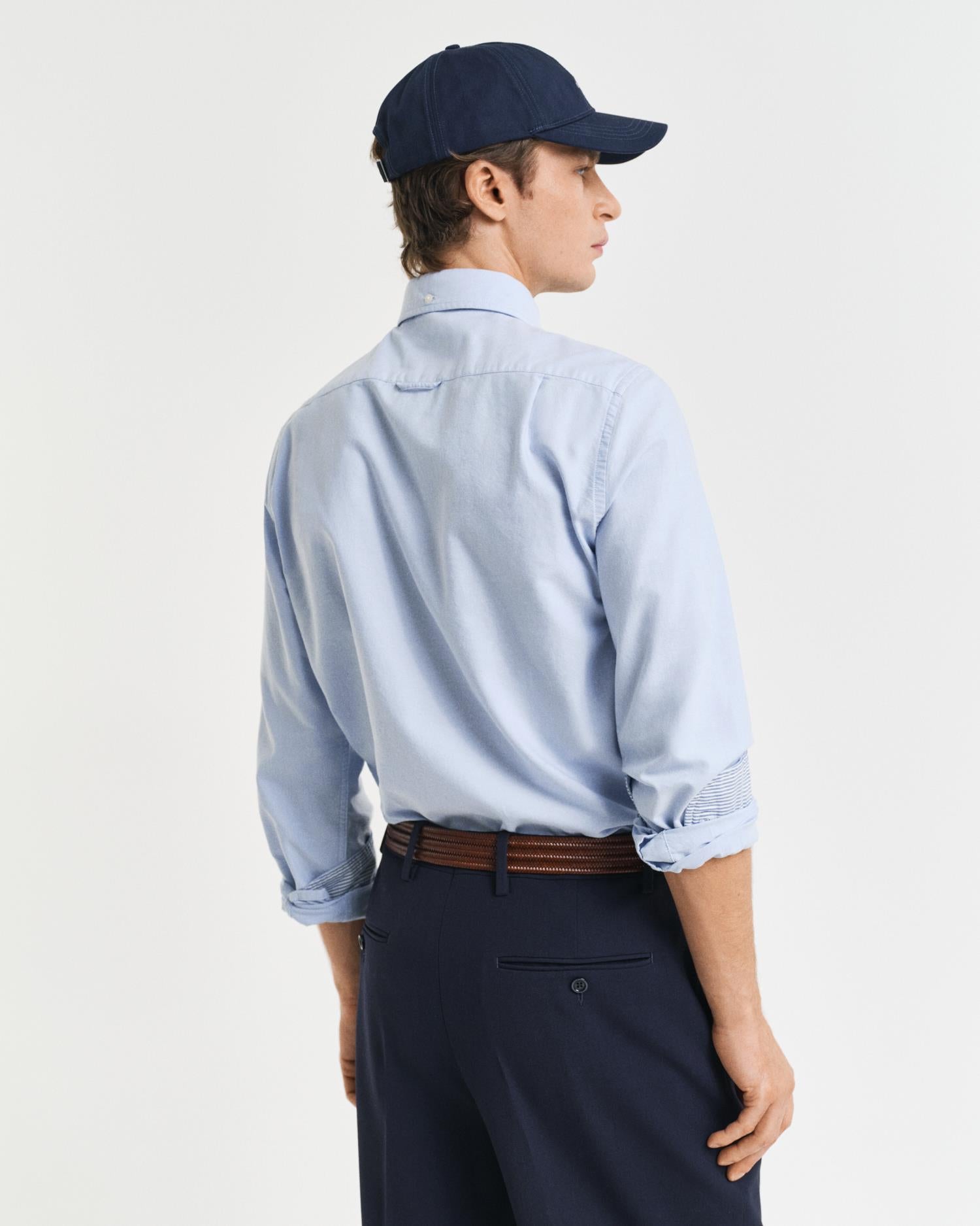 Slim Stretch Oxford Shirt Light Blue
