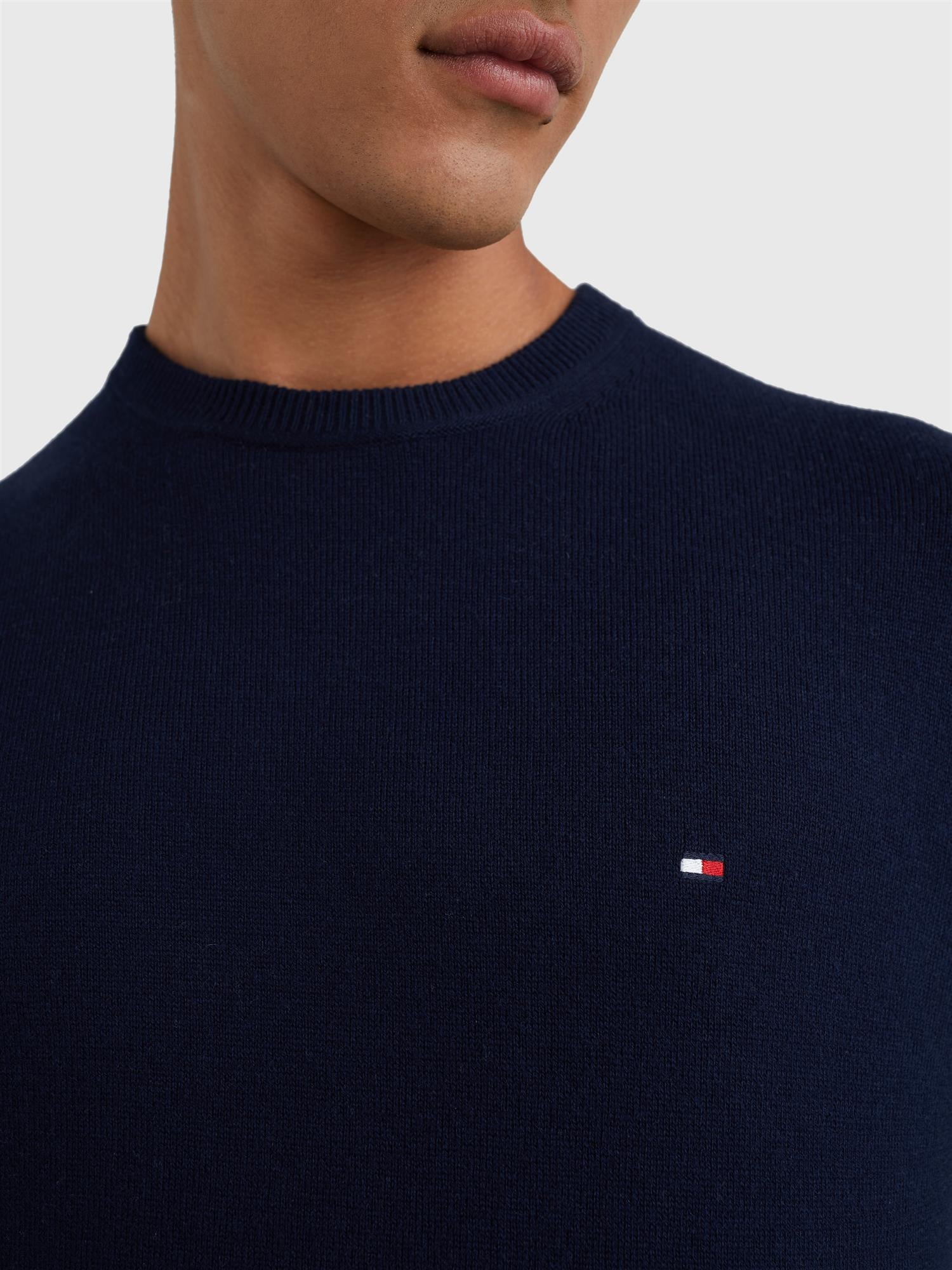 Pima Org Ctn Cashmere Crew Neck Desert Sky