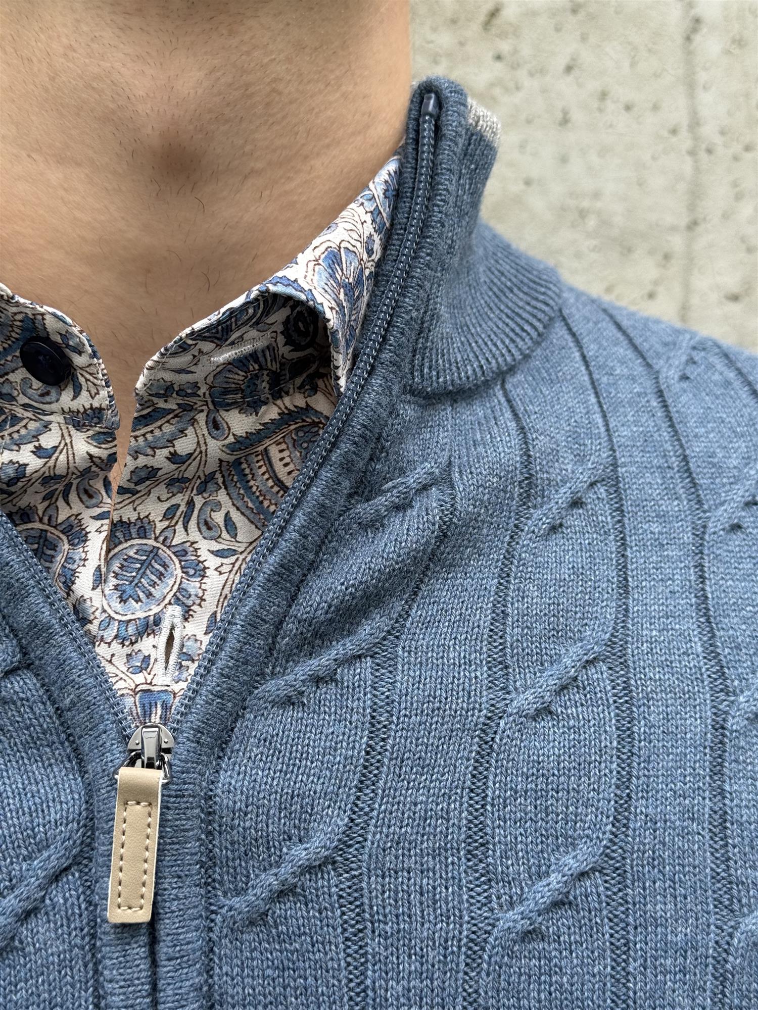 Lenza shirt Blue Print