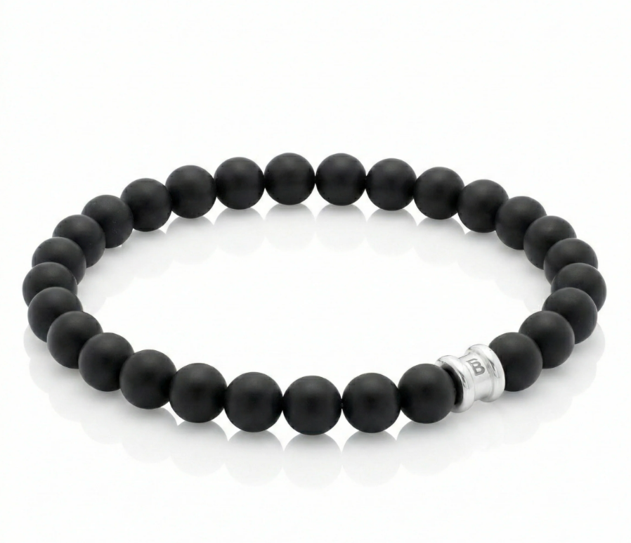 Stones Bracelet Basic Matt Black