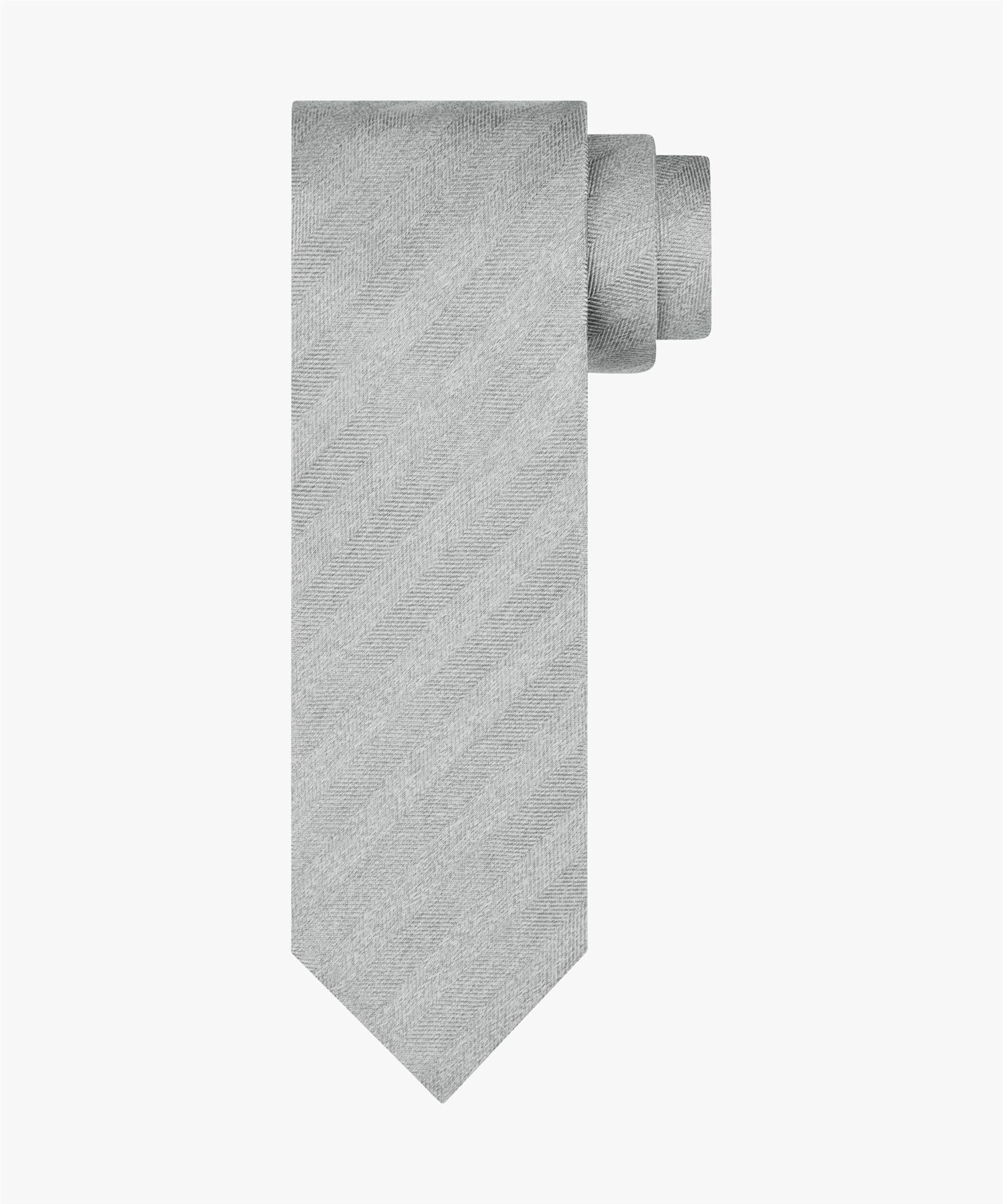 Tie silk woven Light Grey