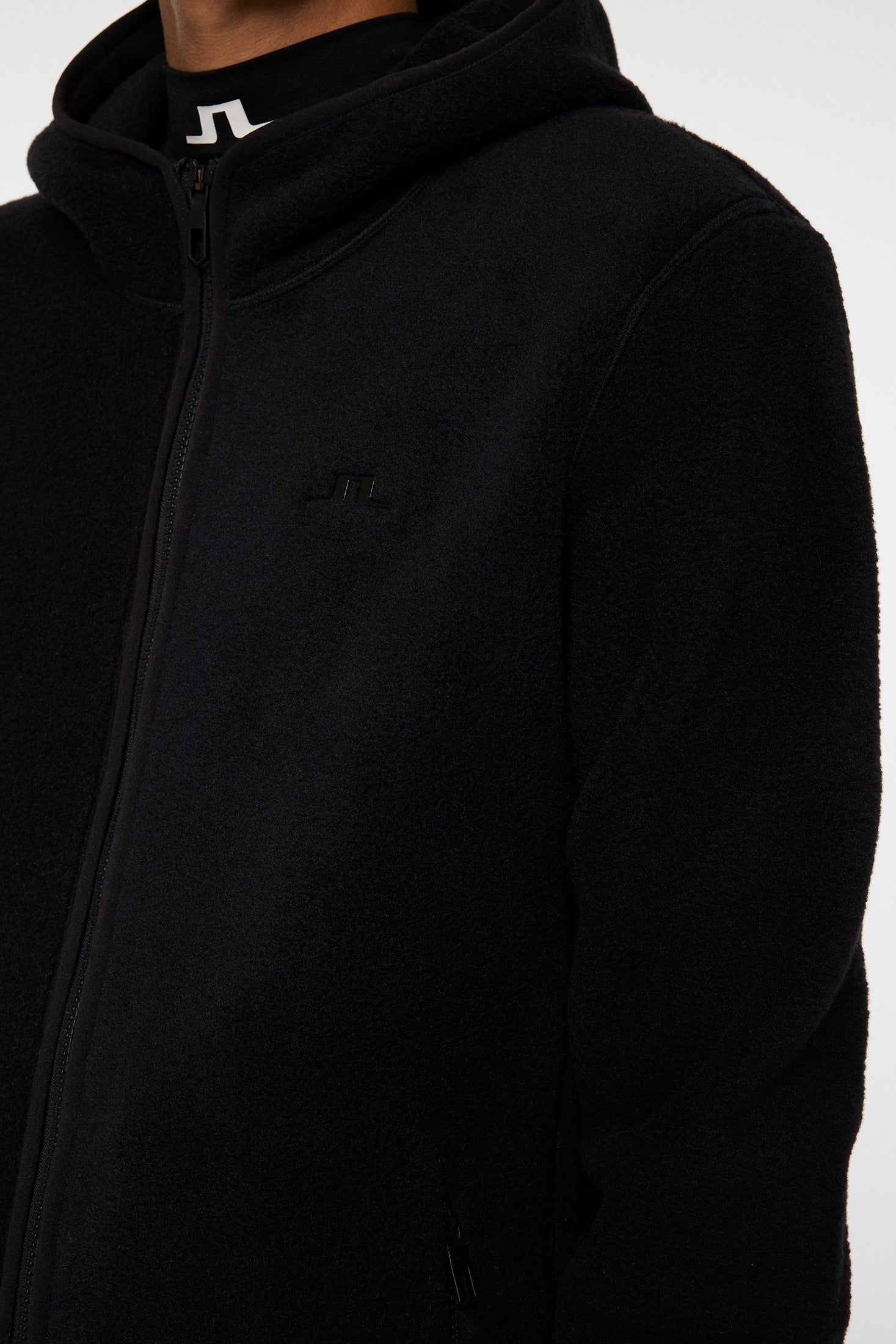 Seymor fleece zip hood Black